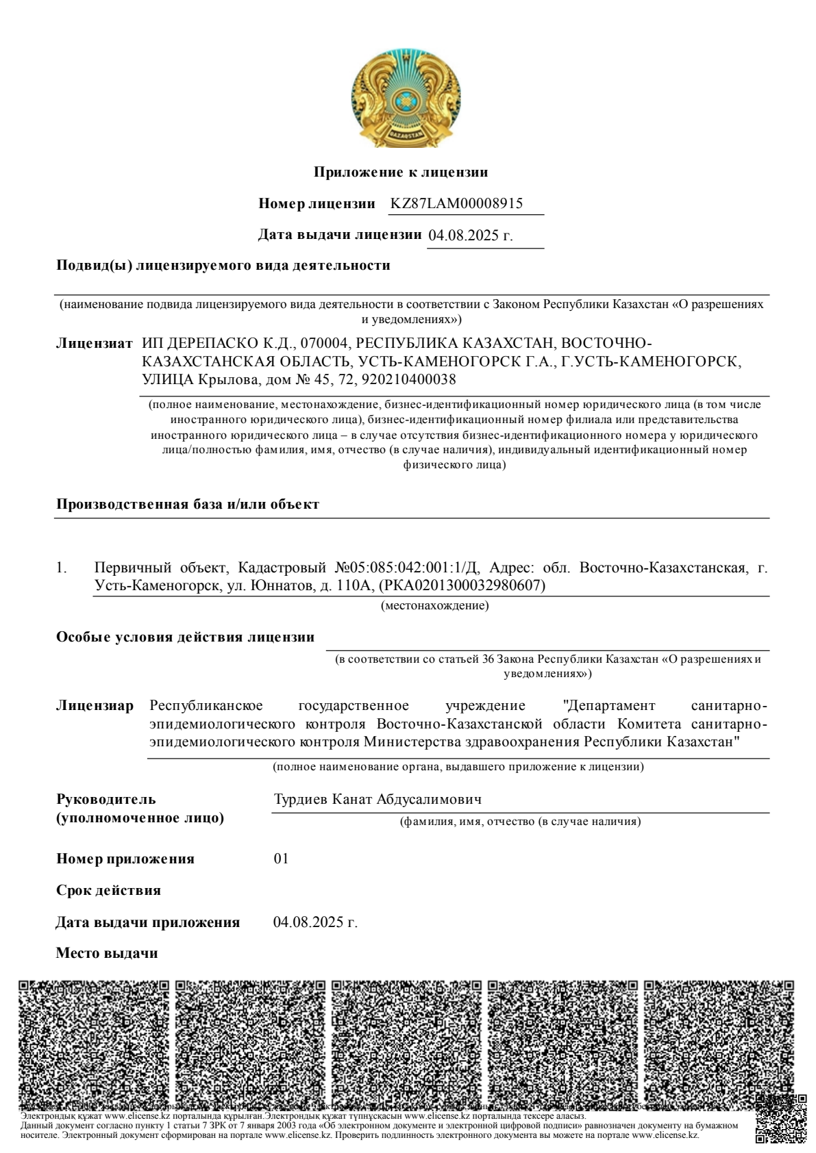 Третья страница лицензии DezGroup